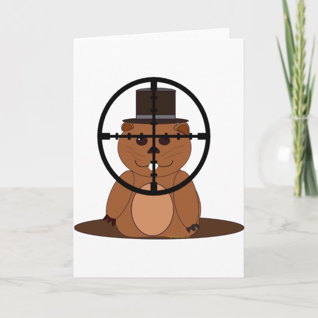 Target: groundhog holiday card (Front)
