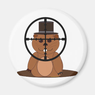 Target: groundhog magnet