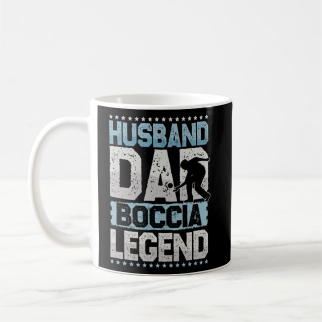 Target Husband Dad Boccia Legend Boules Boccia Men Coffee Mug (Left)