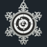 Target Practice Snowflake Pewter Christmas Ornament<br><div class="desc">I used to be a pretty good shot...  airsoft,  laser tag,  paintball,  water pistols...  everything except those danged carnival games.</div>