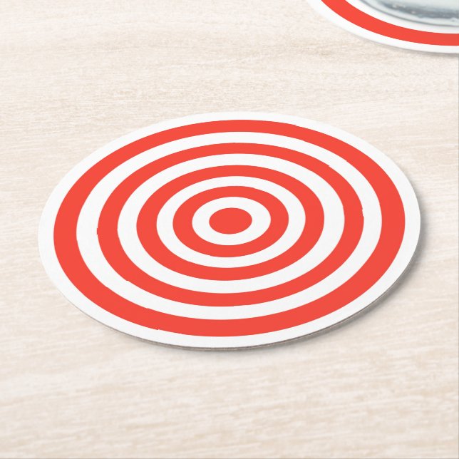 Target Round Paper Coaster (Angled)