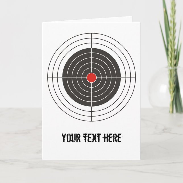Target shooting for gun, rifle or firearm shooter card (Front)