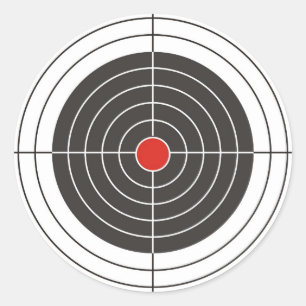 Target shooting for gun, rifle or firearm shooter classic round sticker
