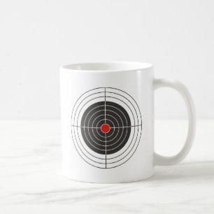 Target shooting for gun, rifle or firearm shooter coffee mug