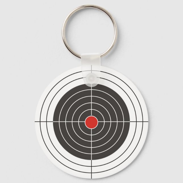 Target shooting for gun, rifle or firearm shooter key ring (Front)