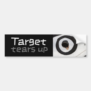 target tears up bumper sticker