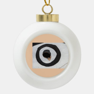 target tears up ceramic ball christmas ornament
