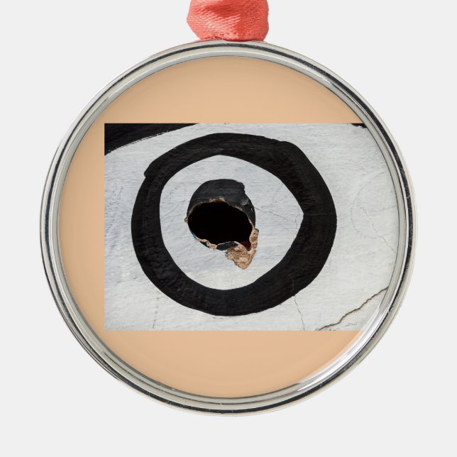 target tears up ceramic ornament (Front)