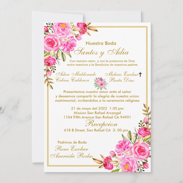 Targeta de boda  invitation (Front)