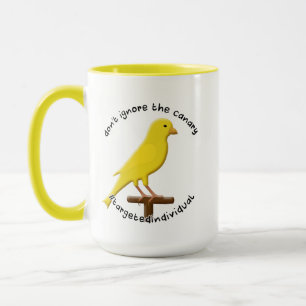 Targeted Individual Awareness Yellow Canary Mug