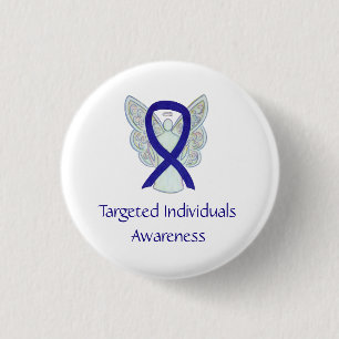 Targeted Individuals Angel Awareness Ribbon Pins