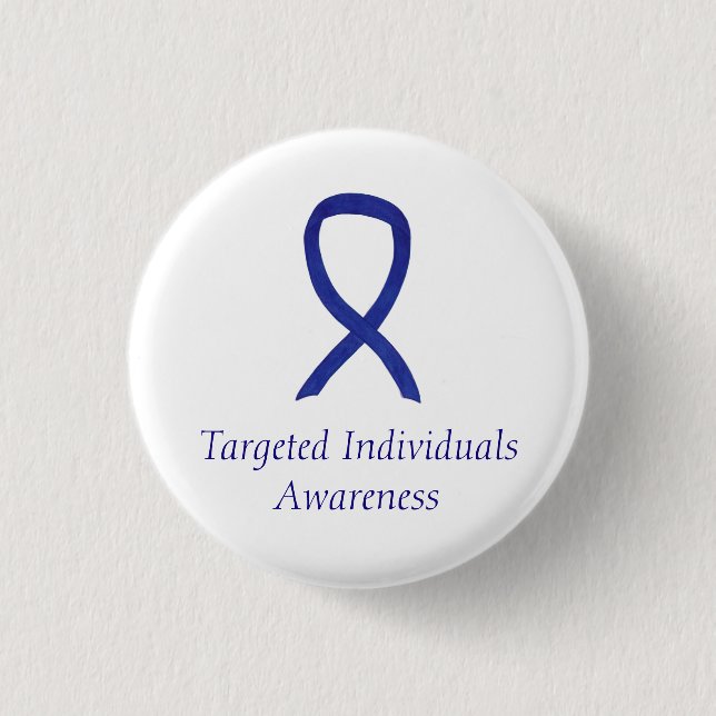 Targeted Individuals Awareness Ribbon Custom Pins (Front)