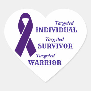 Targeted Individuals Awareness Survivor Warrior Heart Sticker