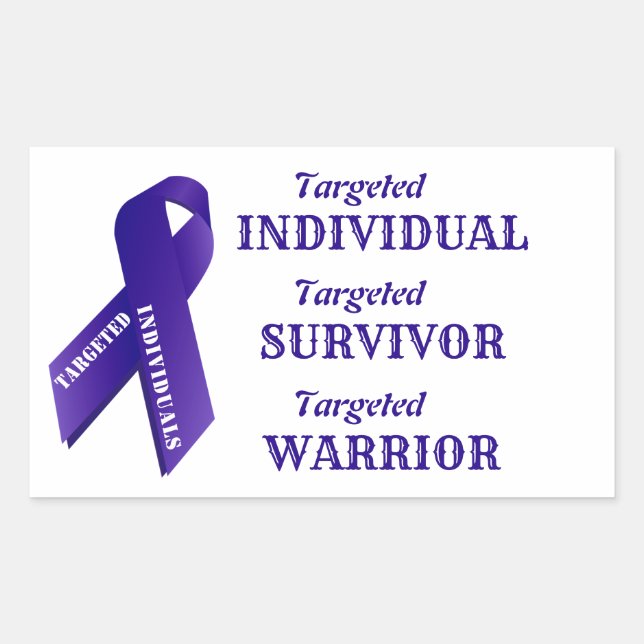 Targeted Individuals Awareness Survivor Warrior Rectangular Sticker (Front)