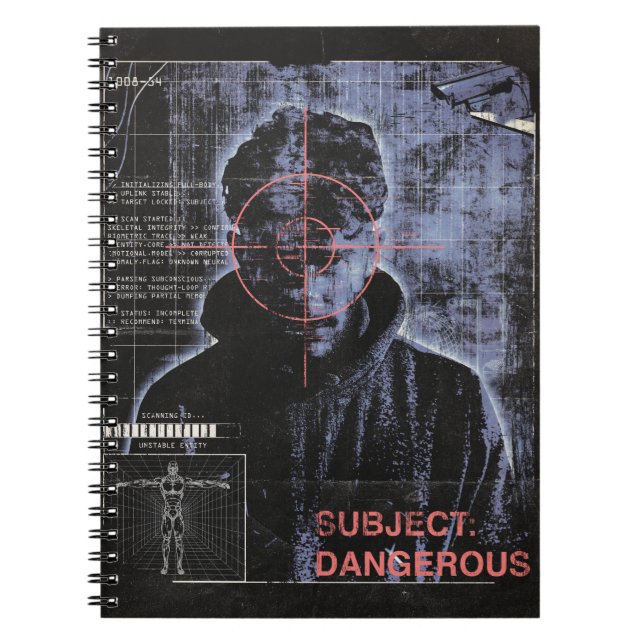 Targeted - Techno-Brutalist Streetwear Design Notebook (Front)