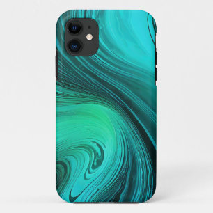 "Tarifa" Blue Swirls Waves iPhone 11 Case