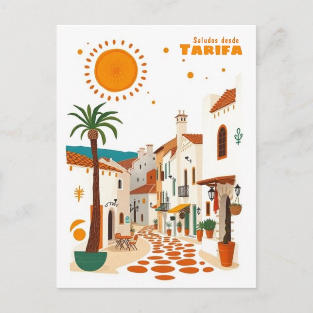 Tarifa Spain holiday mediterranean town Postcard (Front)