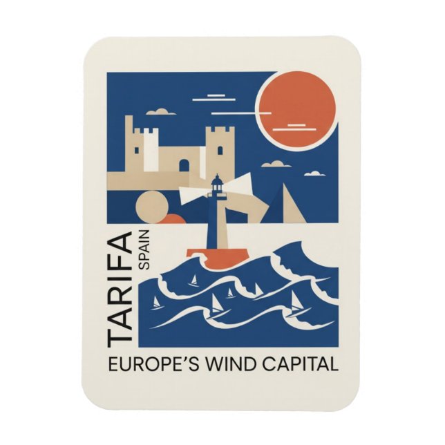 Tarifa Spain Travel Magnet (Vertical)