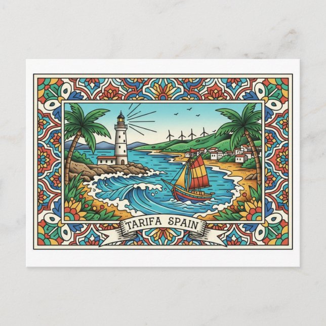 Tarifa Spain Travel Postcard (Front)