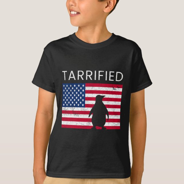 Tariff Trade Anti Republican Conservative Penguin  T-Shirt (Front)