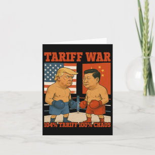 Tariff War Funny Trump Vs Xi Jinping Boxing Match  Card