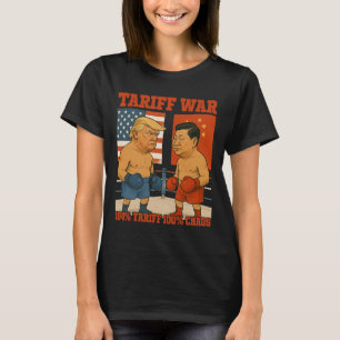 Tariff War Funny Trump Vs Xi Jinping Boxing Match T-Shirt