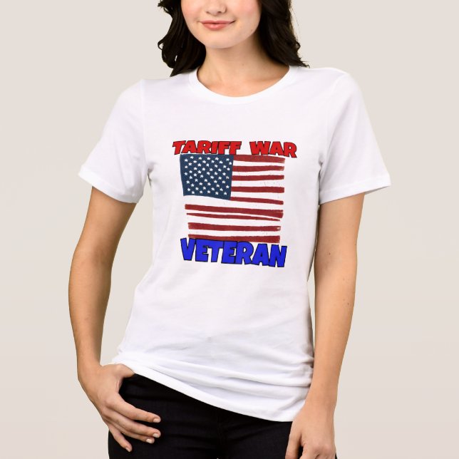 TARIFF WAR VETERAN Tri-Blend SHIRT (Front)