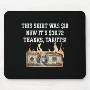 Tariffed Up! Trump China Meme Tee – 104% Funny Tra Mouse Mat