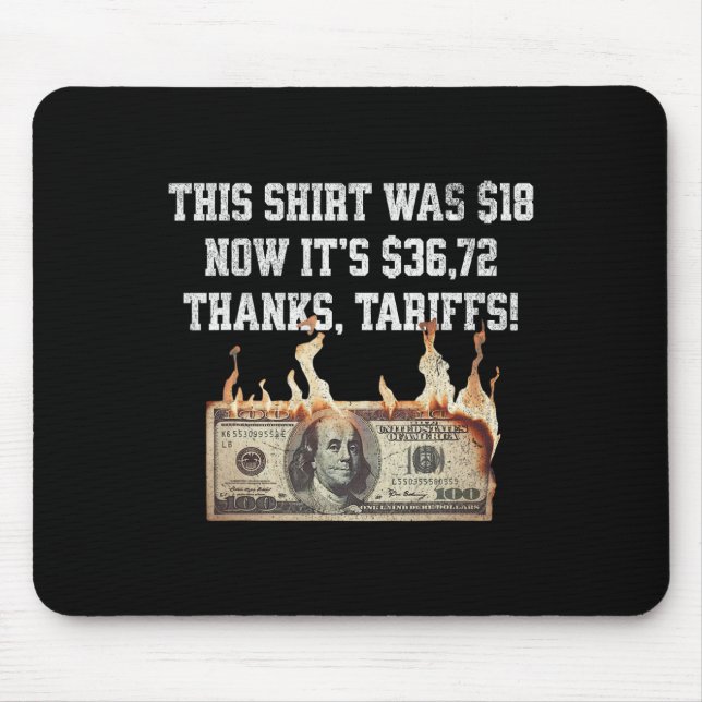 Tariffed Up! Trump China Meme Tee – 104% Funny Tra Mouse Mat (Front)