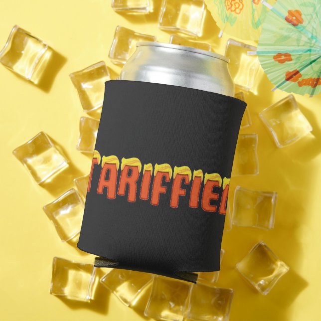 Tariffied - funny Donald Trump tariff Can Cooler (In Situ Summer)