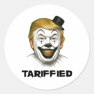 Tariffied - Funny Economy Tariffs Horror Trump Clo Classic Round Sticker