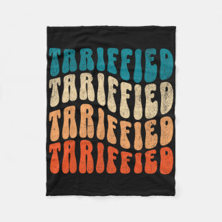 Tariffied Resist Protest Against Tariffs Retro Men Fleece Blanket