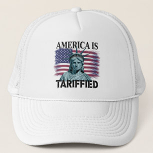 "TARIFFIED" Satirical Liberty Design Trucker Hat
