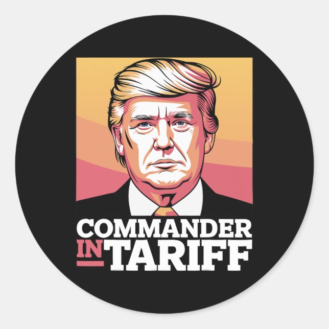 Tariffs Foster Political Dysfunction - Donald J Tr Classic Round Sticker (Front)
