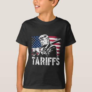 Tariffs Trump Usa Flag Trade Power Funny Tess T-Shirt