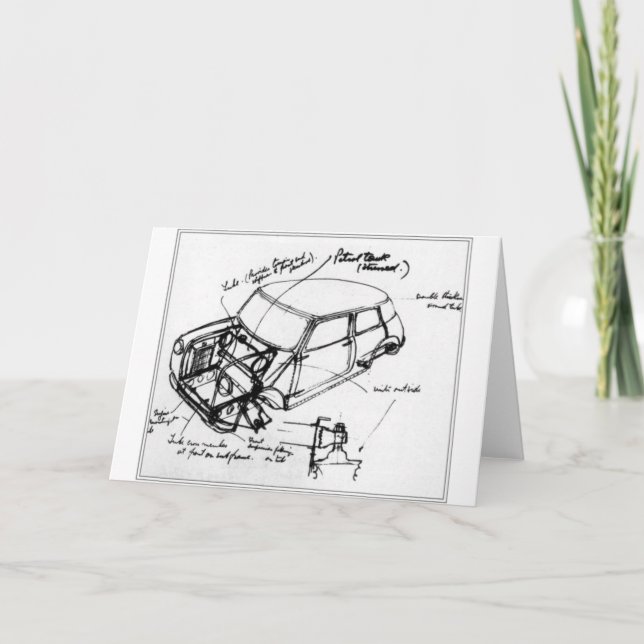 Tarjeta con esbozo de mini clásico card (Front)