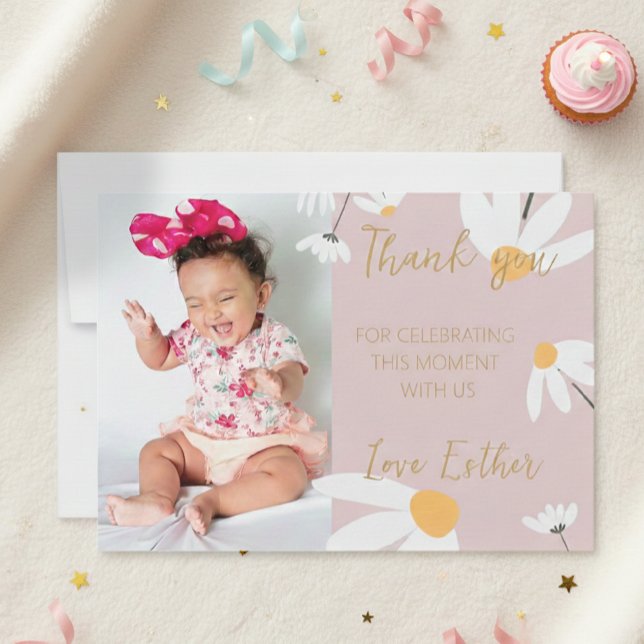 Tarjeta De Agradecimiento Boho Daisy Thank You,  T You Card (Creator Uploaded)