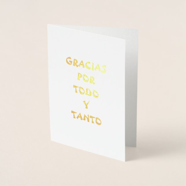 Tarjeta de agradecimiento foil card (Front)