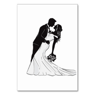 Tarjeta de asiento wedding kiss table number