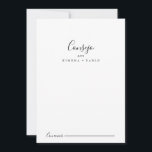 Tarjeta de Consejos Boda Española Advice Card<br><div class="desc">Esta tarjeta de consejos boda española es perfecta para una boda moderna. El diseño, sencillo y elegante, presenta una tipografía clásica y linda en blanco y negro. Estas tarjetas son perfectas para una boda, una ducha nupcial, una ducha de bebé, una fiesta de graduación y más. Personalice las tarjetas con...</div>