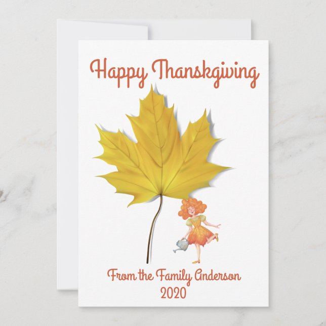 Tarjeta de felicitacion de agradecimiento holiday card (Front)