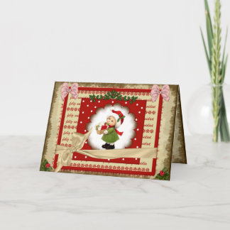 Tarjeta de felicitación Navidad estilo scrap Holiday Card