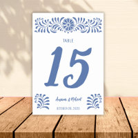 Tarjeta De Mesa Talavera mexicana