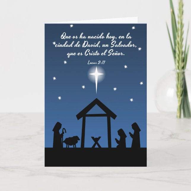 Tarjeta de Navidad con Escritura Holiday Card (Front)