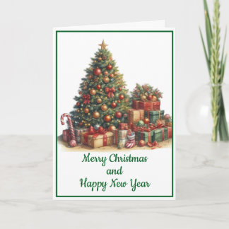 Tarjeta de Navidad con imagen de árbol de Navidad Card
