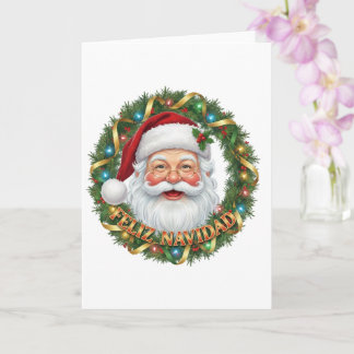Tarjeta de Navidad – Papá Noel Festivo Card