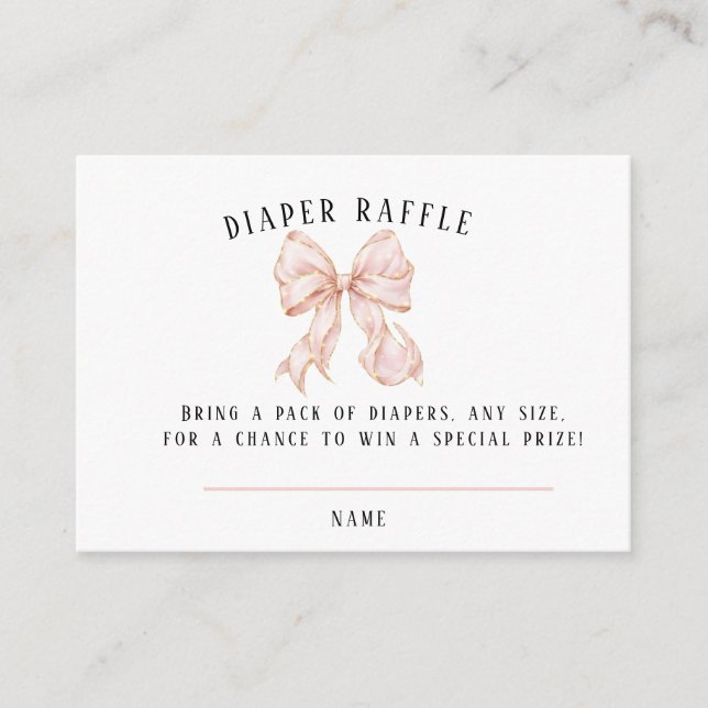 Tarjeta De Recepción Pink Bow Baby Shower Books fo Enclosure Card (Front)