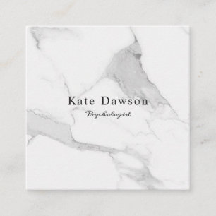 Tarjeta de visita Grey White Marble Business Card