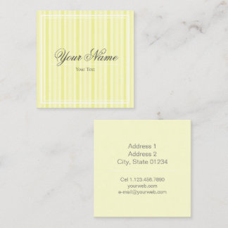 Tarjeta de Visita - Líneas - Amarillo Square Business Card