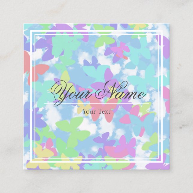 Tarjeta de Visita - Mariposas Square Business Card (Front)